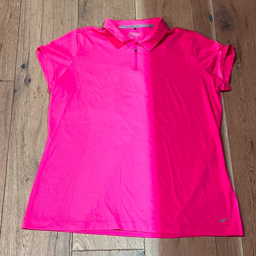 Nike Women's Hot Pink Short Sleeve Polo Tee